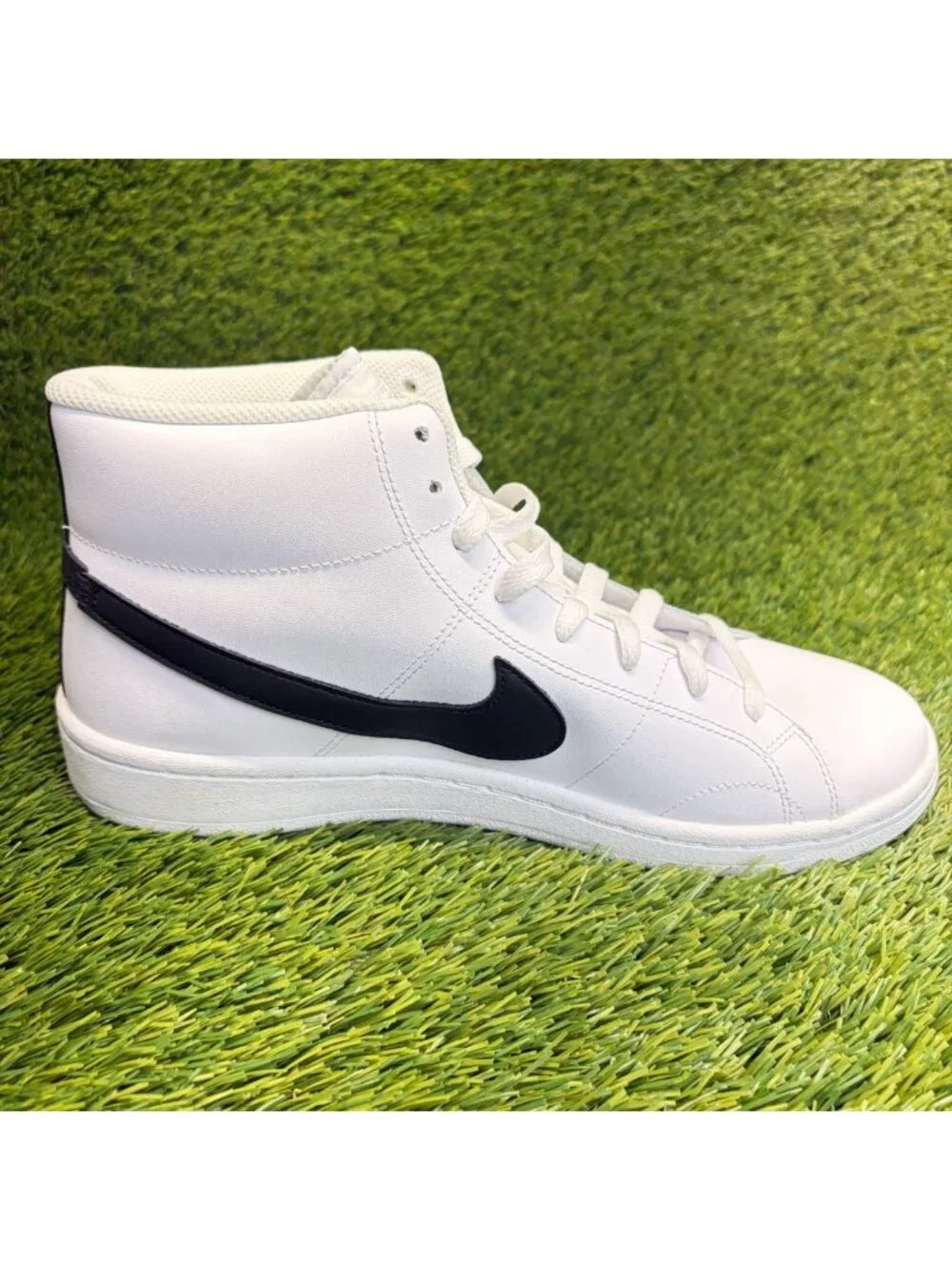 Nike Court Royale 2 Mid Mens Size 10 White Black Gold Athletic Shoes Sneakers